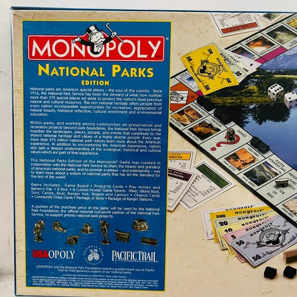 Vintage Monopoly National Parks Edition Hasbro 1998 Board Game New Sealed - Picture 6 of 7